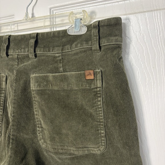 Orvis Pants - Orvis Corduroy Ultra Wide Leg High Waisted Pants Women's 16 Tarragon Green